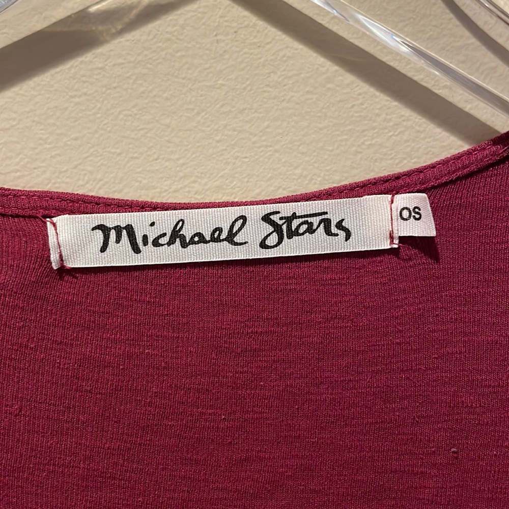 Michael Stars Cowl Neck Maroon Top - Picture 3 of 4